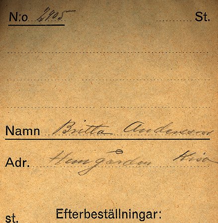 Britta Andersson Hemgården Kisa
Nyckelord: Andersson Kisa