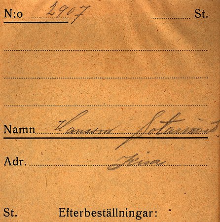 Sotarmästare Hansson Kisa
Nyckelord: Hansson Kisa
