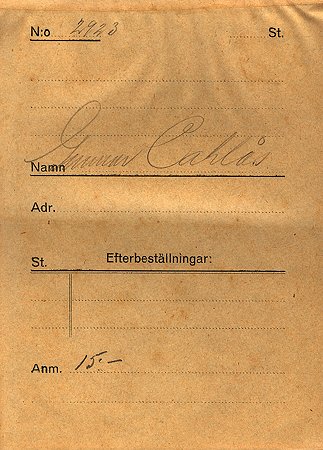 Gunnar Cahlås
Nyckelord: Gunnar Cahlås