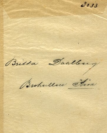 Britta Dahlberg Brokullen Kisa
Nyckelord: Dahlberg Kisa