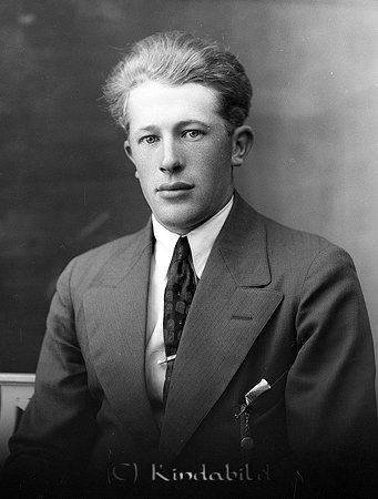 Rickard Johansson Läppstad Svalsjö
raja
Man klädd skjorta slips och kavaj  

raja
Karl Rikard Johansson född 1908 i Tidersrum.
Gift 1940 med Ellen Margit Linnéa född Andersson 1914 i Tidersrum.
Barn; Inge Rikard född 1940 i Kisa.
Källa: Folkräkning 1950 
Källa: Gerd Pettersson

Nyckelord: Johansson Svalsjö