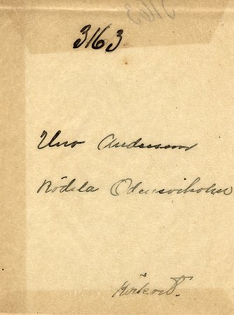 Uno Andersson Rödsla Odensviholm
Nyckelord: Andersson Odensviholm