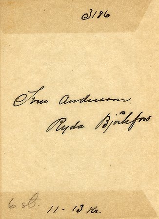 Sven Andersson Ryda Björkfors
Nyckelord: Andersson Björkfors