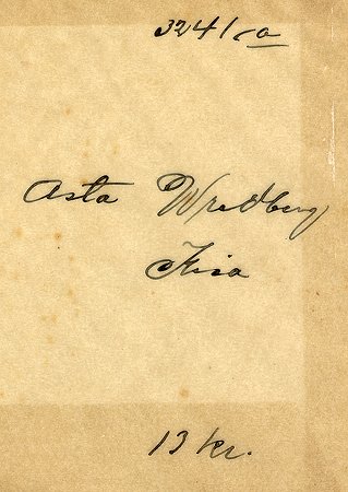 Asta Wredberg Kisa
Nyckelord: Wredberg Kisa