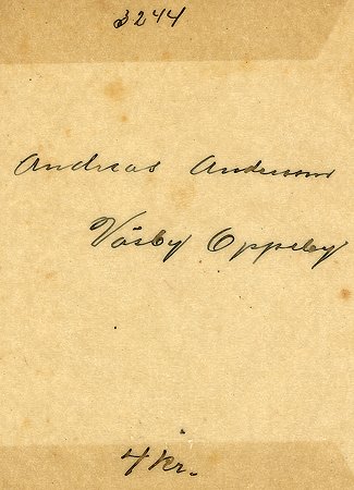 Andreas Andersson Väsby Oppeby
Nyckelord: Andersson Oppeby