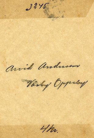 Arvid Andersson Väsby Oppeby
Nyckelord: Andersson Oppeby