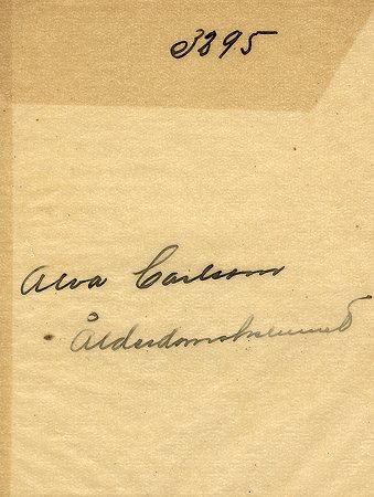 Alva Carlsson Ålderdomshemmet
Nyckelord: Carlsson Ålderdomshemmet