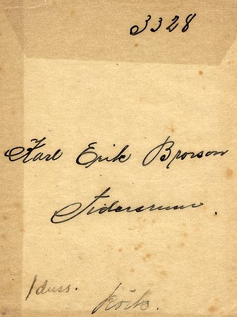 Karl Erik Brorsson Tidersrum
Nyckelord: Brorsson Tidersrum