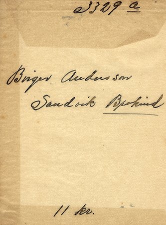 Birger Andersson Sandvik Brokind
Nyckelord: Andersson Brokind
