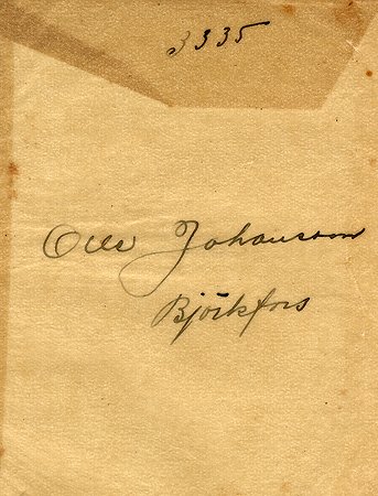 Olle Johansson Björkfors
Nyckelord: Johansson Björkfors