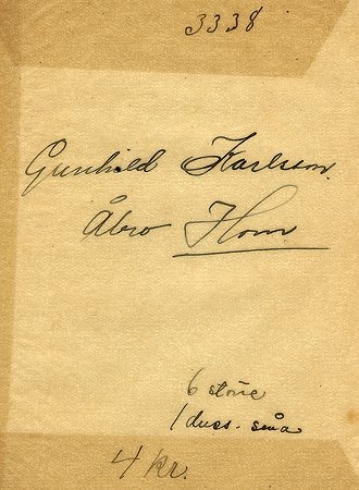 Gunhild Karlsson �?bro Horn
Nyckelord: Karlsson Horn