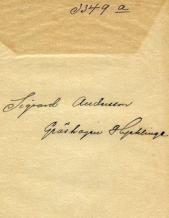 Sigvard Andersson Gräshagen Hycklinge
Nyckelord: Andersson Hycklinge
