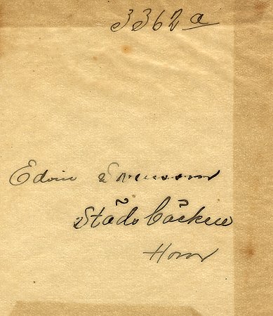 Edvin Svensson Städsbäcken Horn
Nyckelord: Svensson Horn