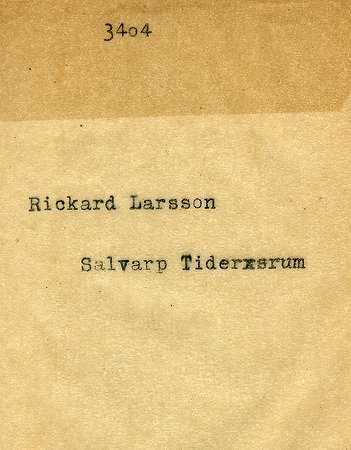 Rickard Larsson Salvarp Tidersrum
Nyckelord: Larsson Tidersrum