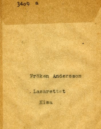 Fröken Andersson Lasarettet Kisa
Nyckelord: Andersson Kisa