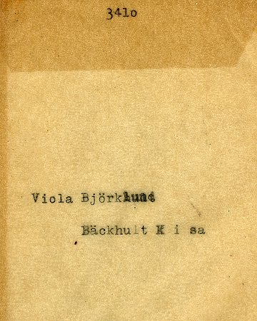 Viola Björklund Bäckhult Kisa
Nyckelord: Björklund Kisa