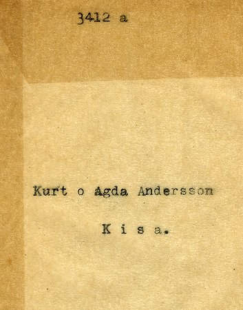 Kurt o Agda Andersson Kisa
Nyckelord: Andersson Kisa