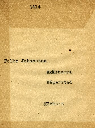 Folke Johansson Skälhamra Hägerstad
Nyckelord: Johansson Hägerstad