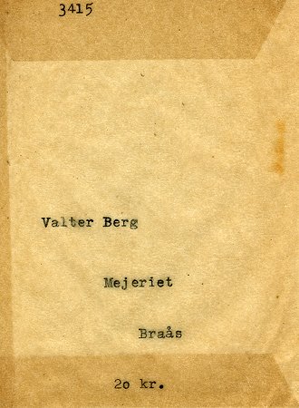 Valter Berg Mejeriet Braås
Nyckelord: Berg Braås
