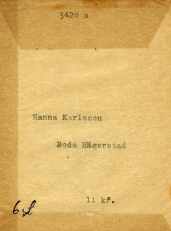 Hanna Karlsson Boda Hägerstad
Nyckelord: Karlsson Hägerstad