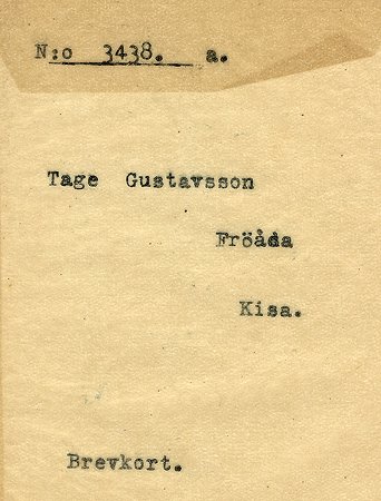 Tage Gustavsson Fröåsa Kisa
Nyckelord: Gustavsson Kisa