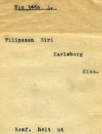 Siri Filipsson Karlsborg Kisa
Nyckelord: Filipsson Kisa