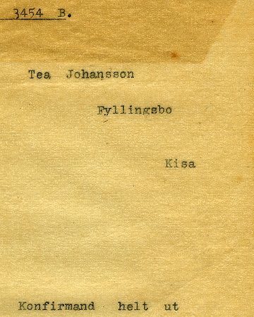 Tea Johansson Fyllingsbo Kisa
Nyckelord: Johansson Kisa