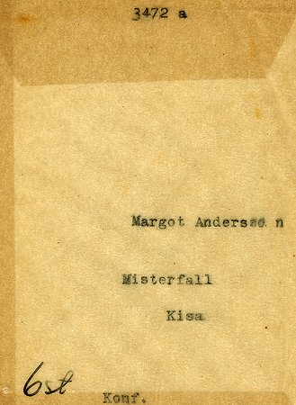 Margot Andersson Misterfall Kisa
Nyckelord: Andersson Kisa