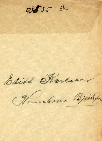 Edith Karlsson Hornsboda Björkfors
Nyckelord: Karlsson Björkfors