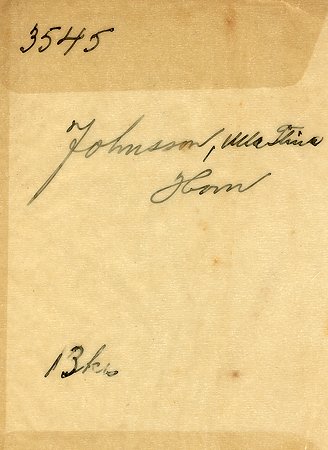 Ulla-Stina Johansson Horn
Nyckelord: Johansson Horn