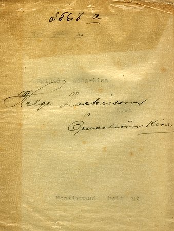 Helge Zackrisson Örneström Kisa
Nyckelord: Zackrisson Kisa