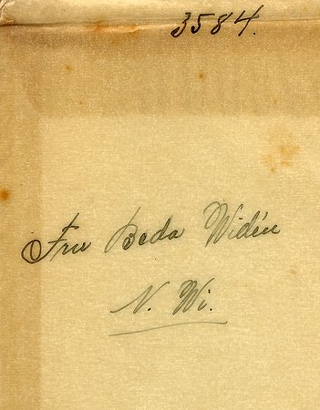 Fru Beda Widén Norra Vi
Nyckelord: Widén Norra Vi