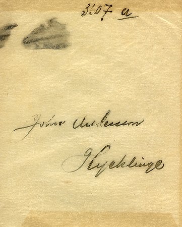 John Andersson Hycklinge
Nyckelord: Andersson Hycklinge