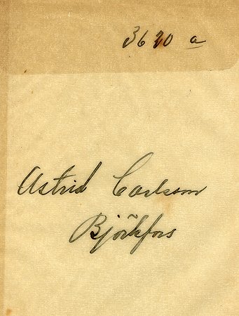 Astrid Carlsson Björkfors
Nyckelord: Carlsson Björkfors