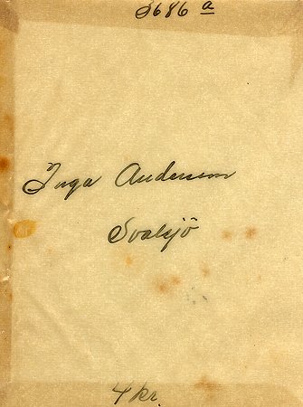 Inga Andersson Svalsjö
Nyckelord: Andersson Svalsjö