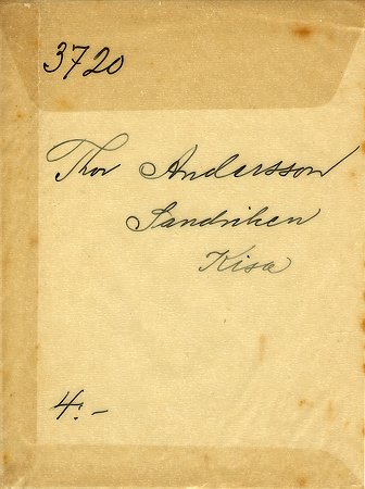Thor Andersson Sandviken Kisa
Nyckelord: Andersson Kisa