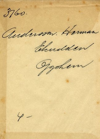 Herman Andersson Ekudden Opphem
Nyckelord: Andersson Opphem
