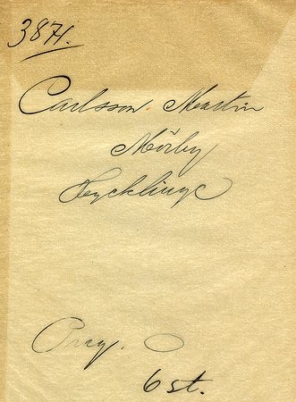 Martin Carlsson Mörby Hycklinge
Nyckelord: Carlsson Hycklinge