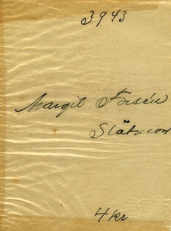 Margit Forsén Slätmon
Nyckelord: Forsén Slätmon