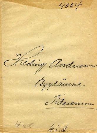 Hilding Andersson Bygdämne Tidersrum
Nyckelord: Andersson Tidersrum