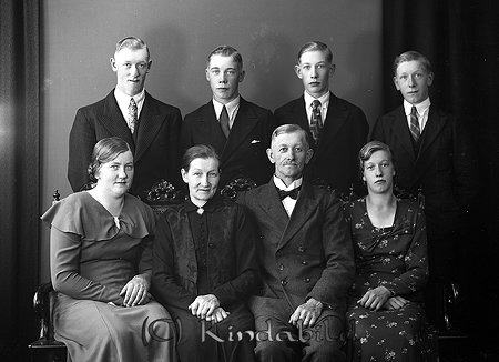 Karl Andersson Grythult Rimforsa
raja
Man och kvinna med sina vuxna barn

Nyckelord: Andersson Rimforsa