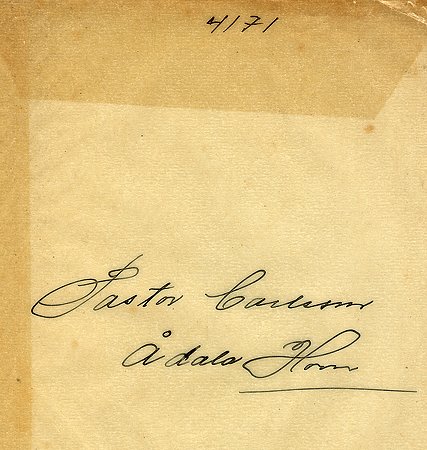 Pastor Carlsson Ådala Horn
Nyckelord: Carlsson Horn