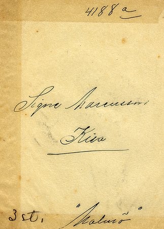 Signe Marcusson Kisa
Nyckelord: Marcusson Kisa