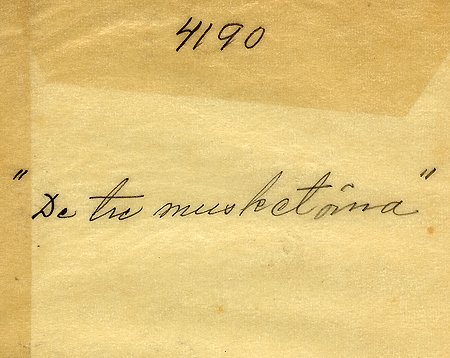 De Tre Musketörerna
Nyckelord: De Tre Musketörerna