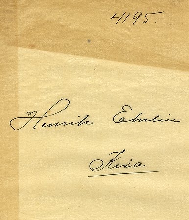 Henrik Ehrlin Kisa
Nyckelord: Ehrlin Kisa