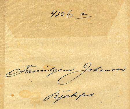 Familjen Johansson Björkfors
Nyckelord: Johansson Björkfors