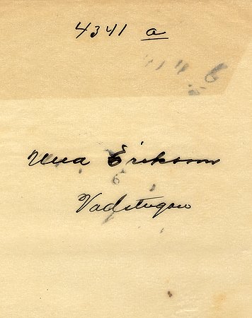 Ulla Eriksson Vadstugan
Nyckelord: Eriksson Vadstugan