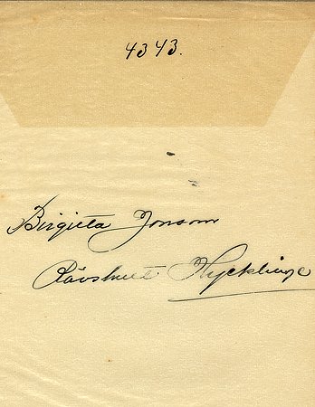 Birgitta Jonsson Rävshult Hycklinge
Nyckelord: Jonsson Hycklinge