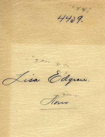 Lisa Edgren Horn
Nyckelord: Edgren Horn