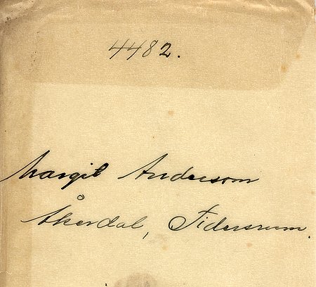 Margit Andersson Åkerdal Tidersrum
Nyckelord: Andersson Tidersrum